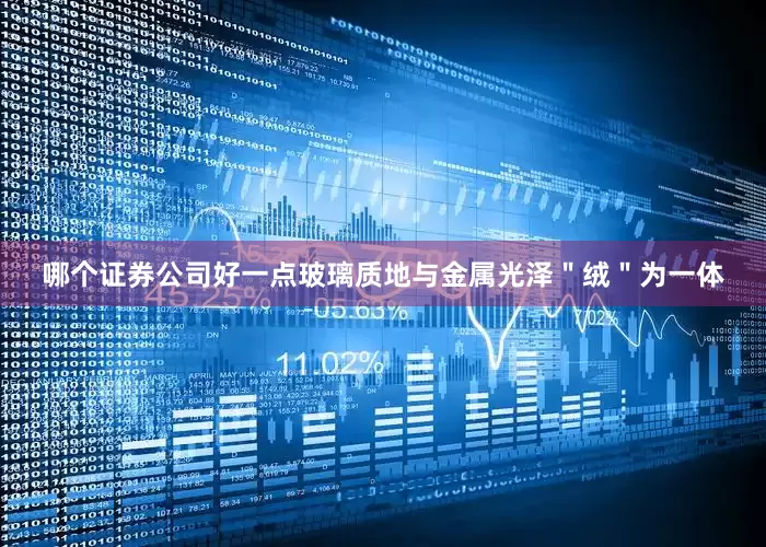 哪个证券公司好一点玻璃质地与金属光泽＂绒＂为一体